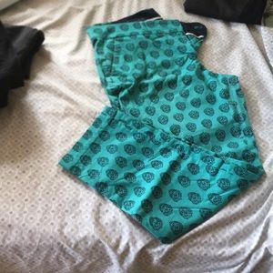 97% cotton 3%spandex lightly used , comfortable